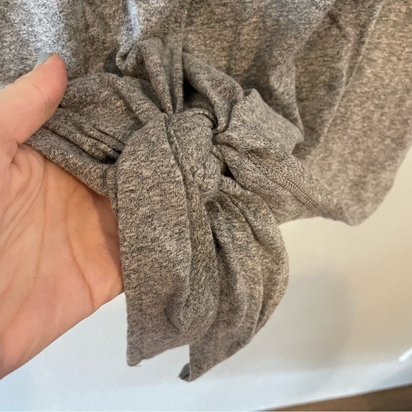 Madewell Mixed Grey Knot Back Short Sleeve Tee - Picture 7 of 10